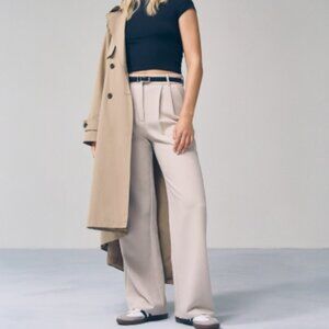 A&F Sloane Tailored Wide Leg Pant – Light Taupe, Size 30 Short (NWT)